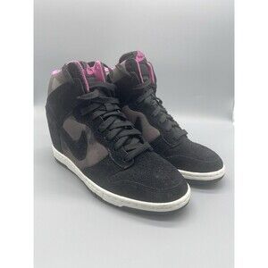 Nike Wmns Dunk Sky High Print 'Black Sail' Size 6W Worn Once NB 543258-001